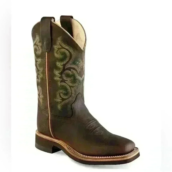 Old West Children's Broad Square Toe Boot - Picture 1 of 8
